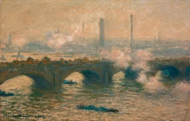 ウォータールー橋、灰色の天気